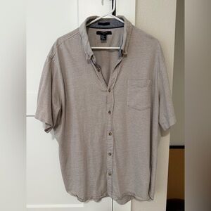 Mark law luxury XXL Men's Casual Button-Down Shirt taupe shade